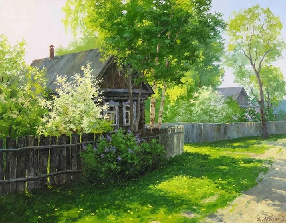 деревенский домик картинка фото