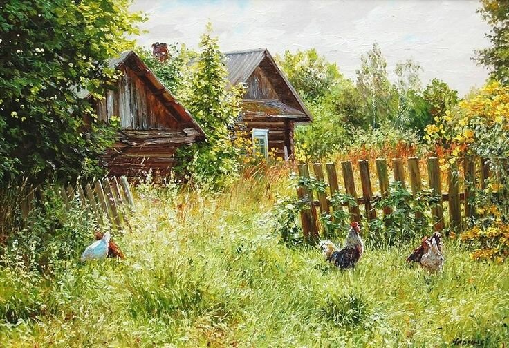 деревенский пейзаж фото