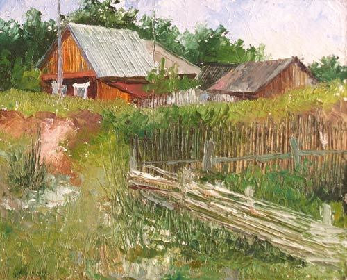 деревенский пейзаж в живописи фото