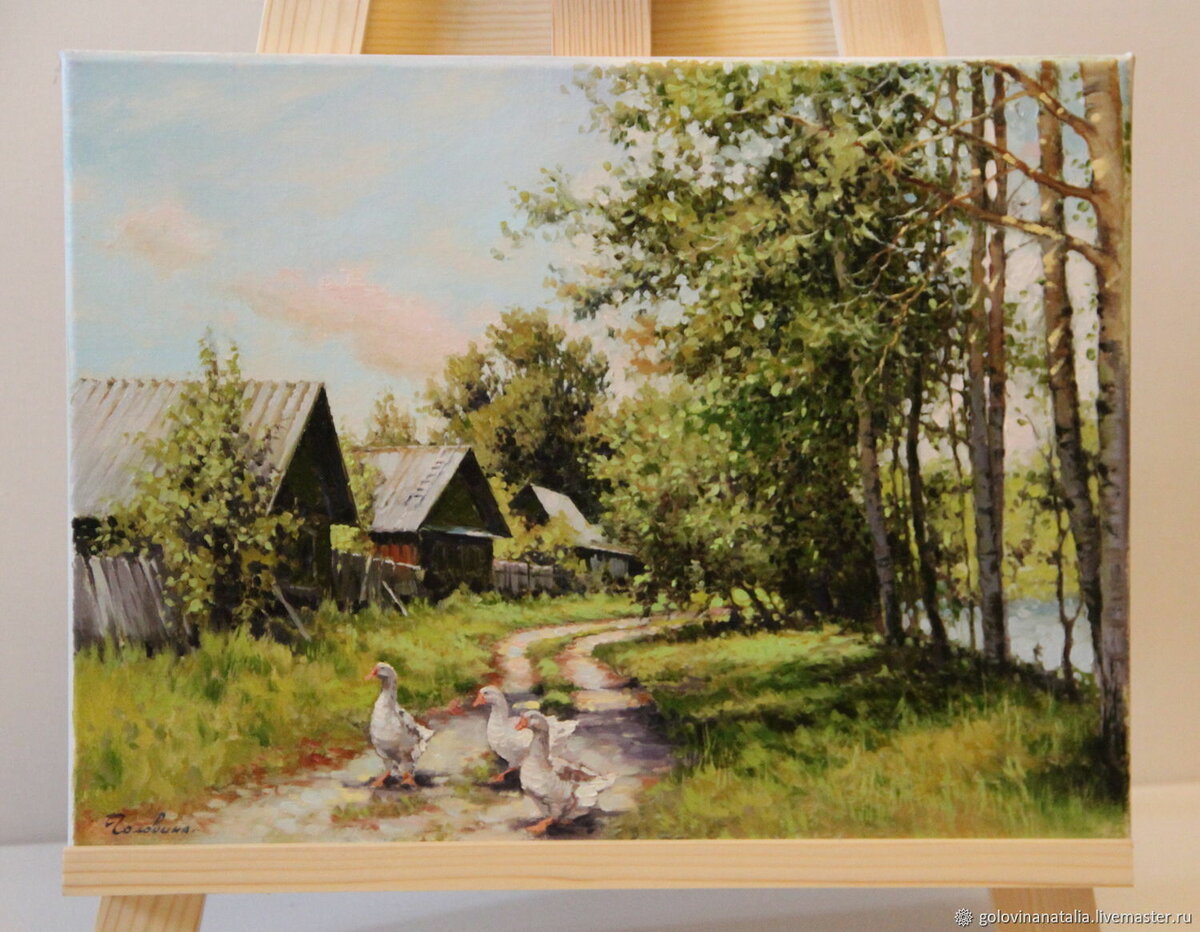 деревенский пейзаж в живописи фото