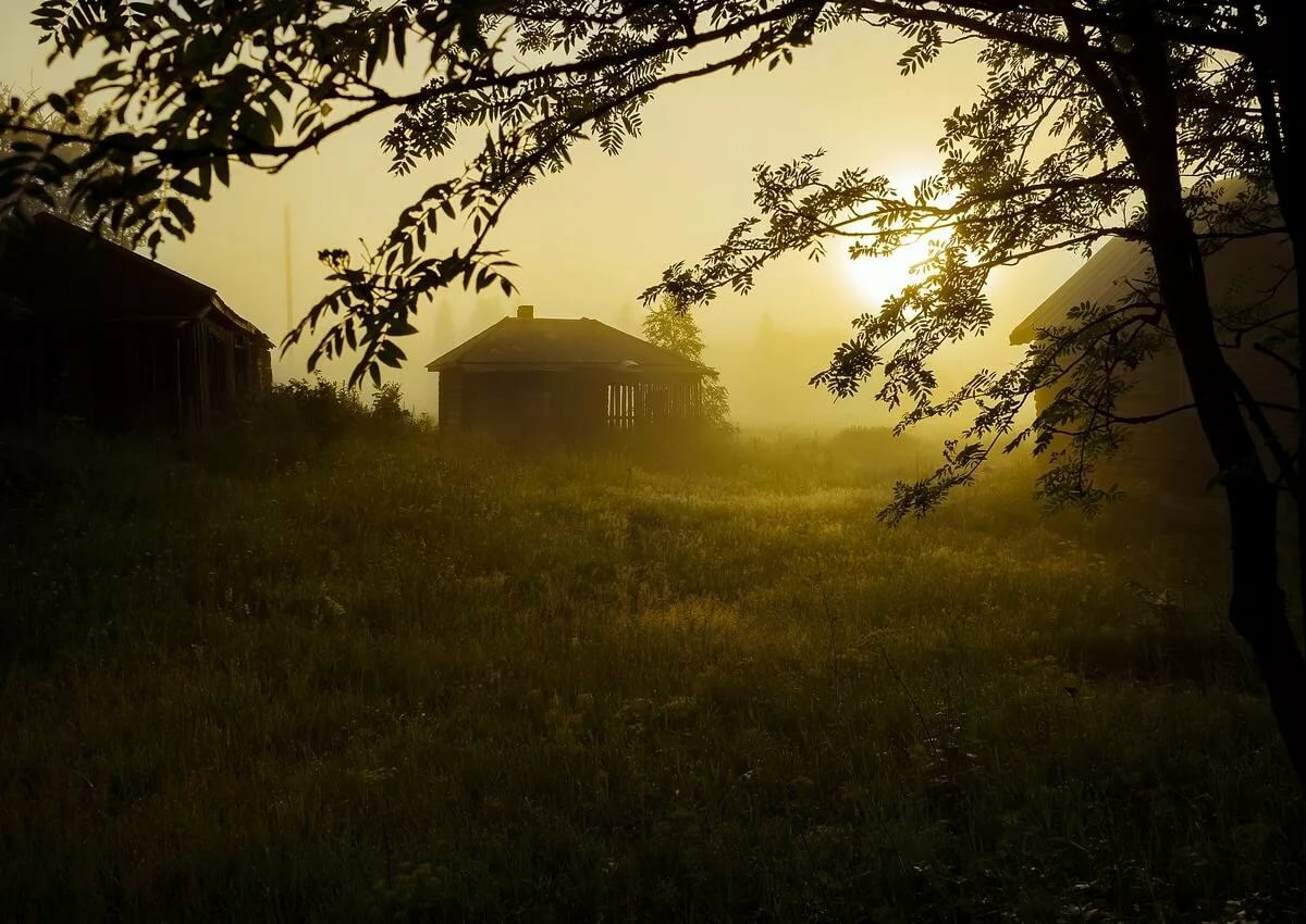 деревенский рассвет фото