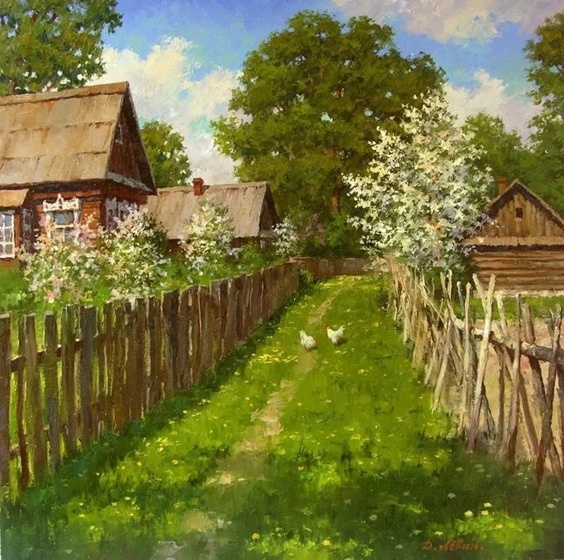 деревня картина фото