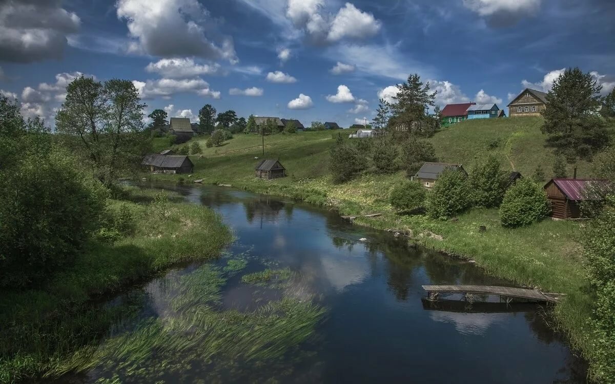 деревня у реки картинки фото