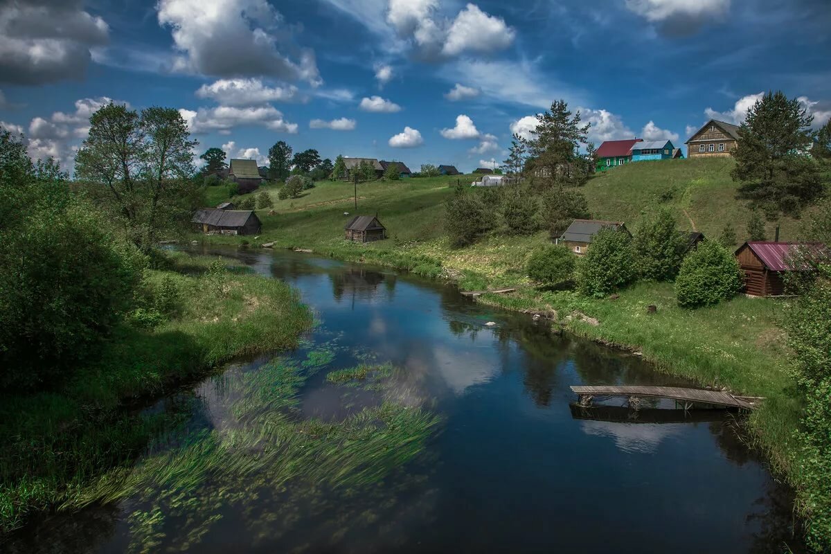 деревня у реки картинки фото