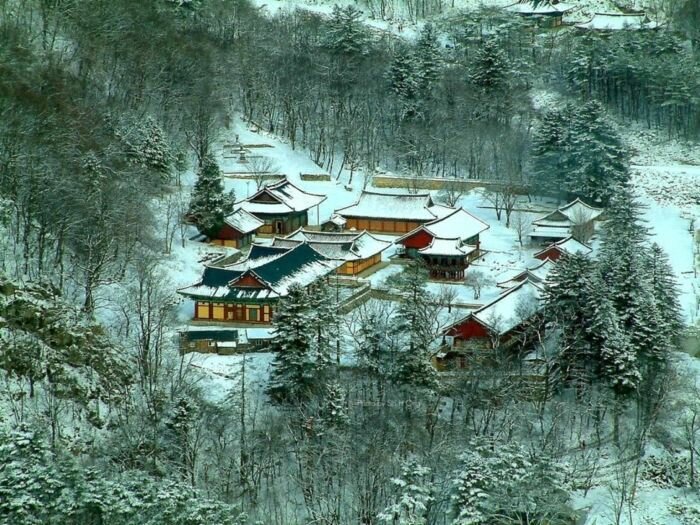деревня в китае зима фото