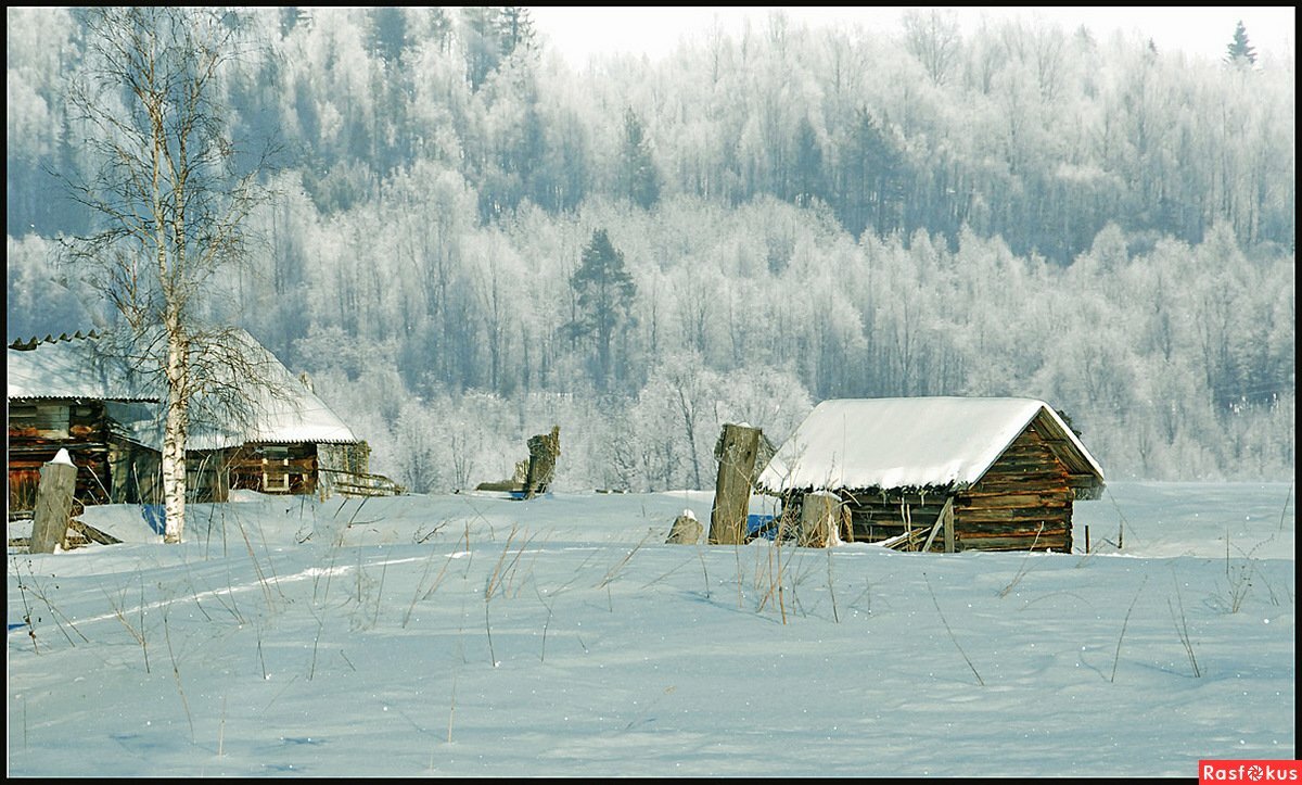 деревня зимой в глубинке фото