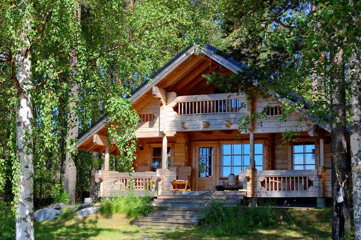деревянный дом фото