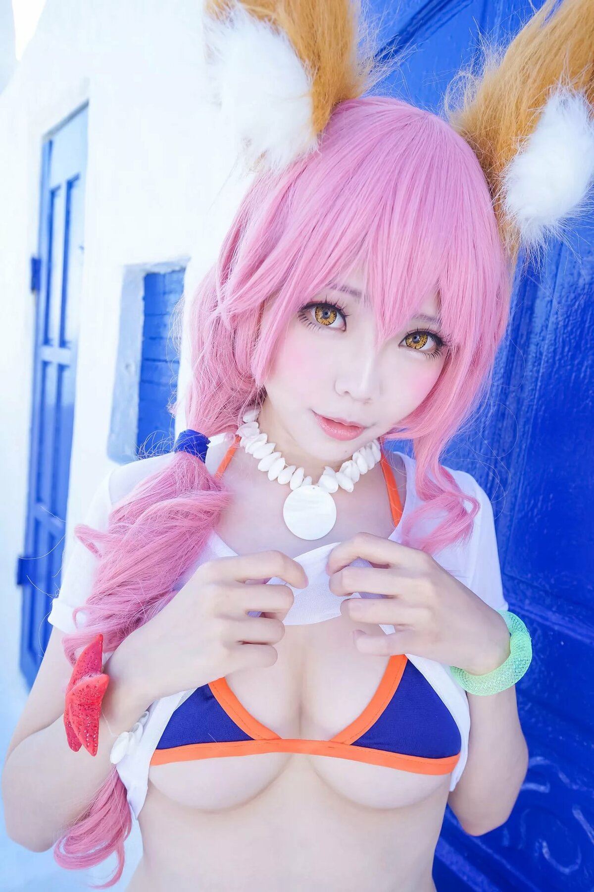 ely tamamo hentai cosplay фото