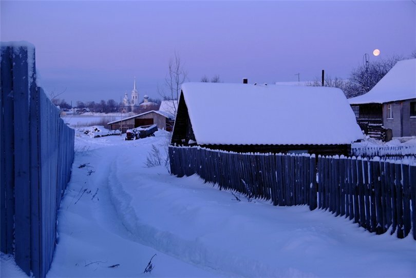 фотки зимняя улица деревни села фото
