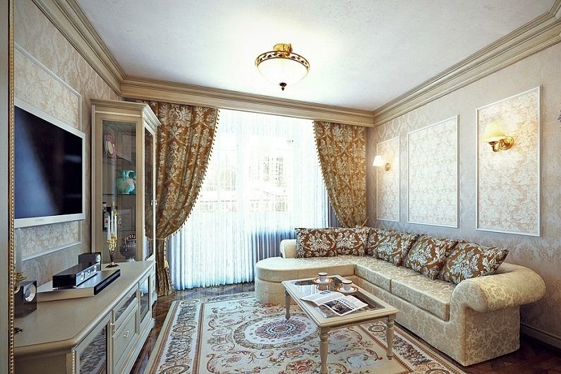 гостиная в классическом стиле в квартире фото
