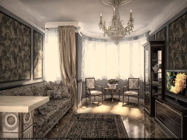 гостиная в классическом стиле в квартире фото