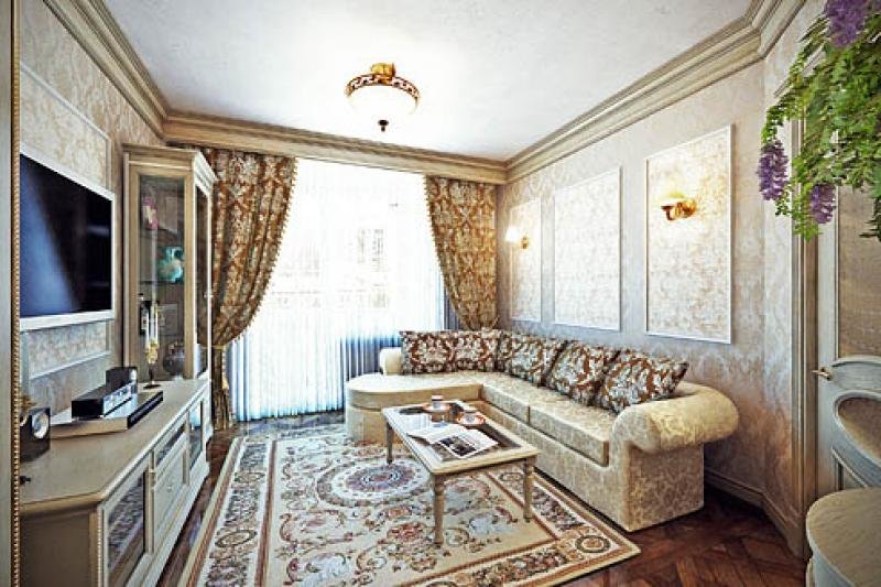 гостиная в классическом стиле в квартире фото