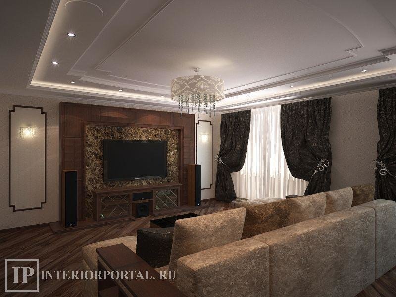 интерьер гостиной 17 кв.м классика фото