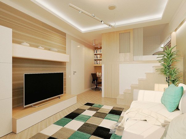 интерьер однокомнатной квартиры 30 кв.м фото
