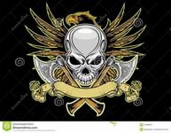 изображение черепа с топорами фото