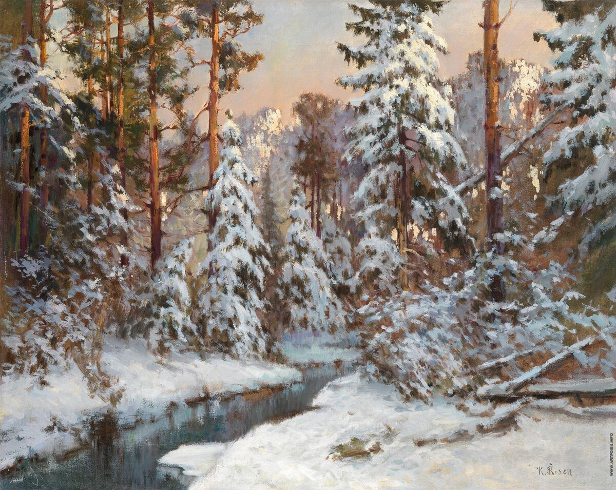 карл розен зимний лес фото