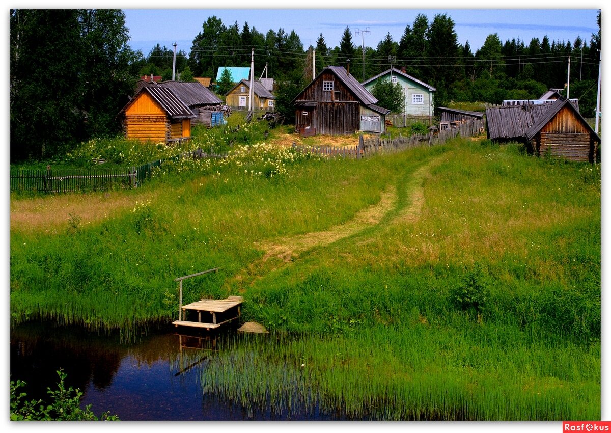 картинка дом в деревне летом фото