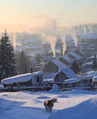 картинки морозная зима в деревне фото