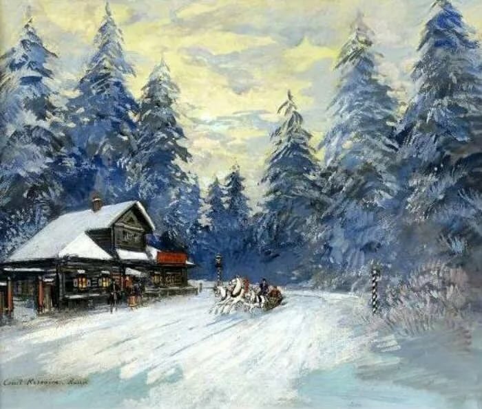 картины коровина зима фото
