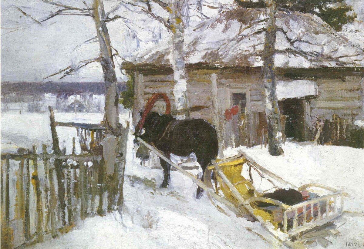 картины коровина зима фото