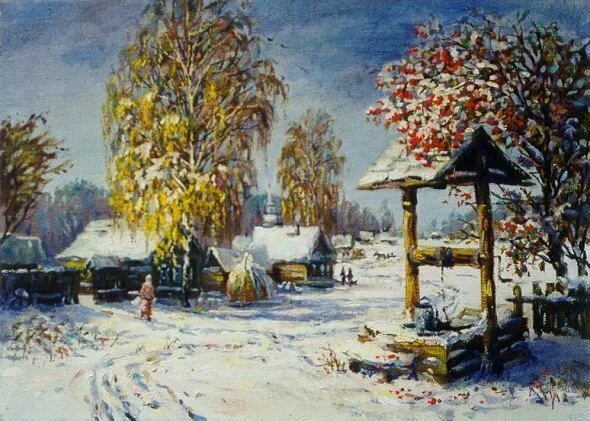 картины маслом сказочная зима фото