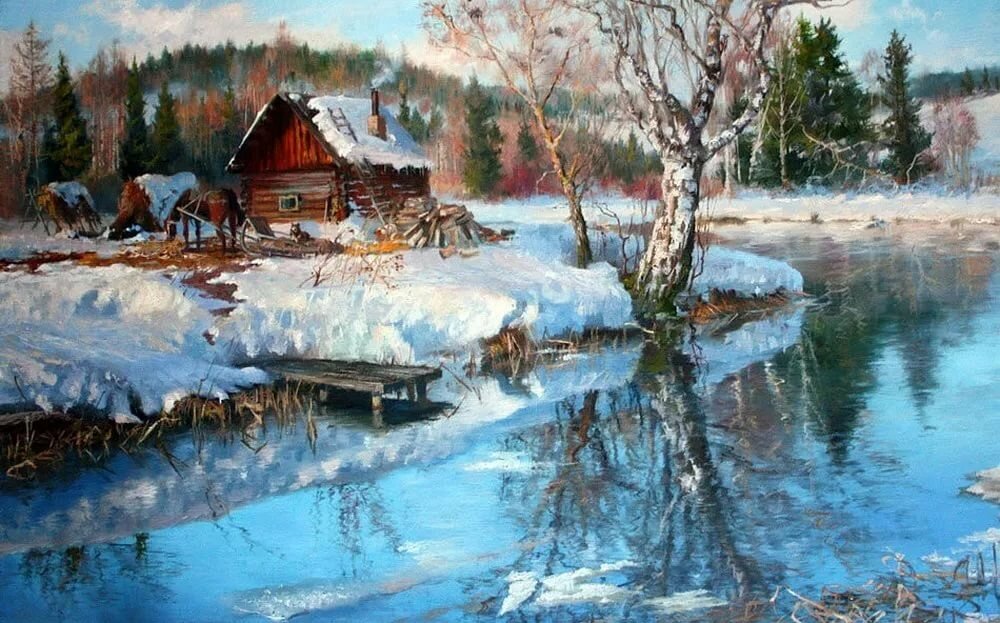 картины жданова зимние пейзажи фото