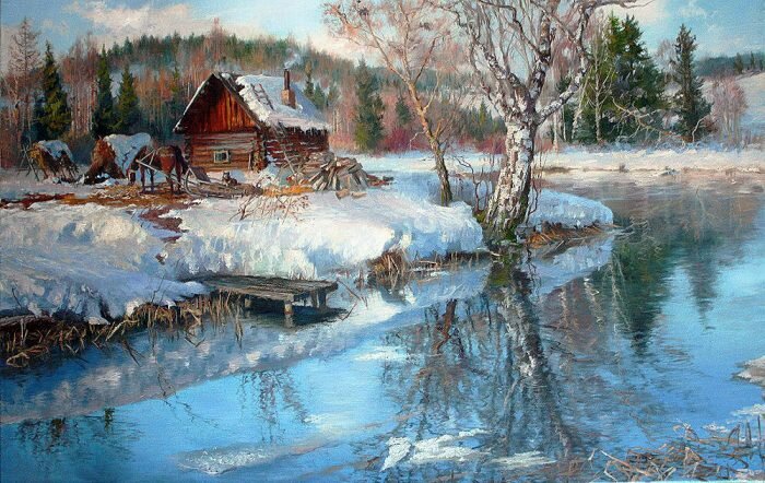 картины жданова зимние пейзажи фото