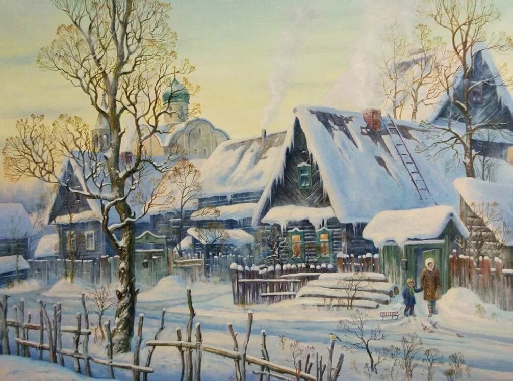 художник артур костылев картины зима фото