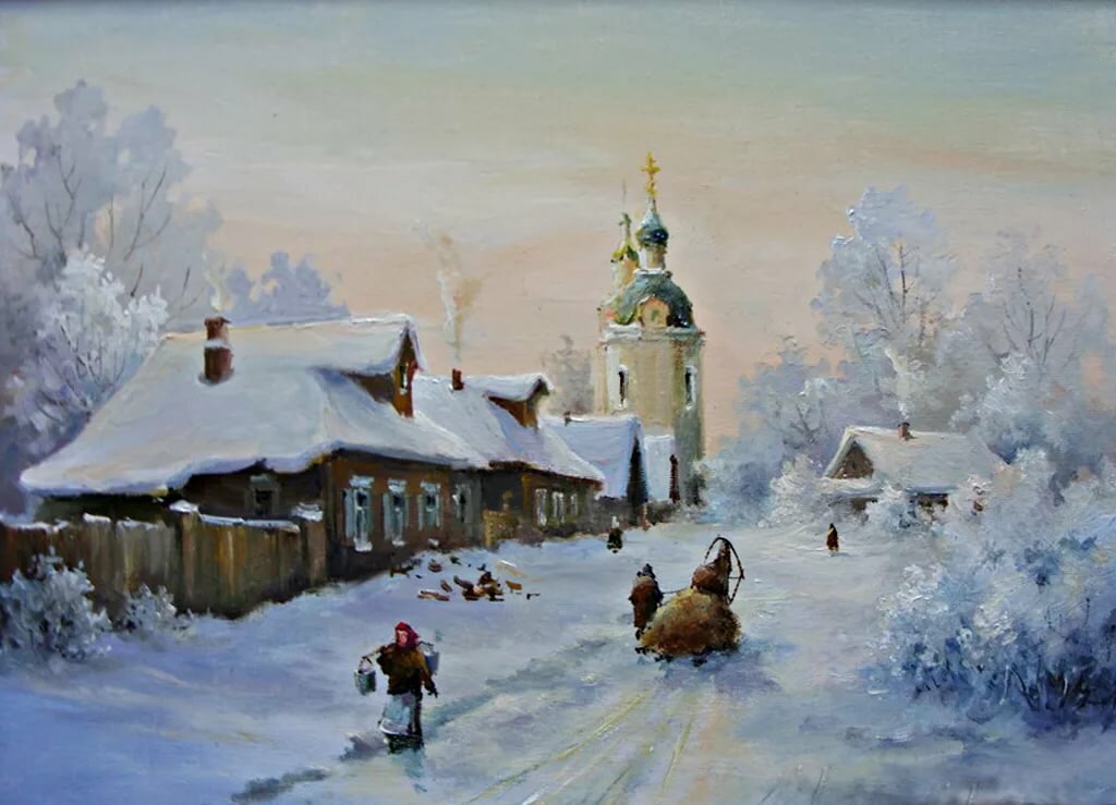 художник владимир краевский картины зима фото