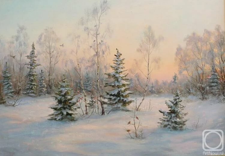 художник владимир воробьев. зимние пейзажи фото