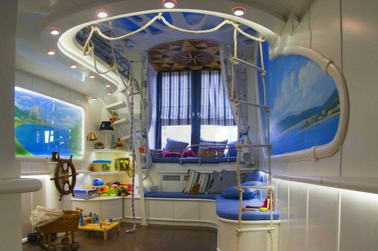 комната для мальчика в морском стиле дизайн фото