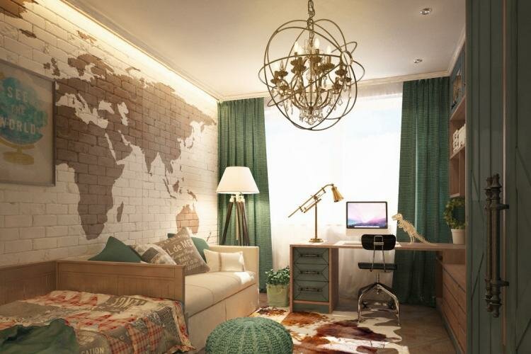 комната подростка в эко стиле фото