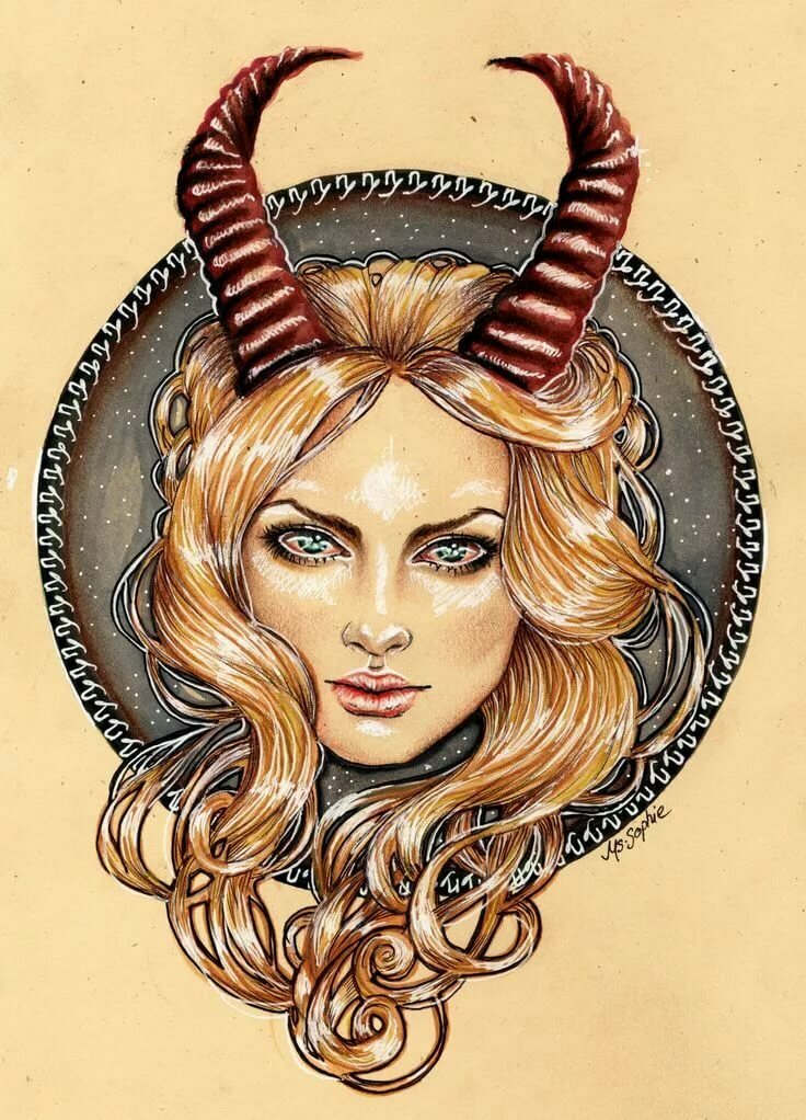козерог женщина рисунок фото