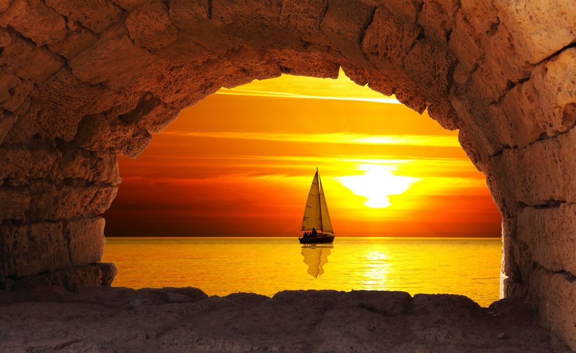 красивые картинки заката на море фото