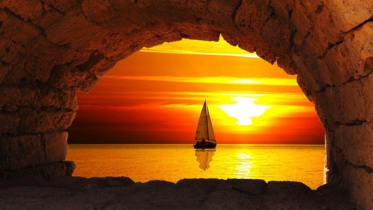 красивые картинки заката на море фото