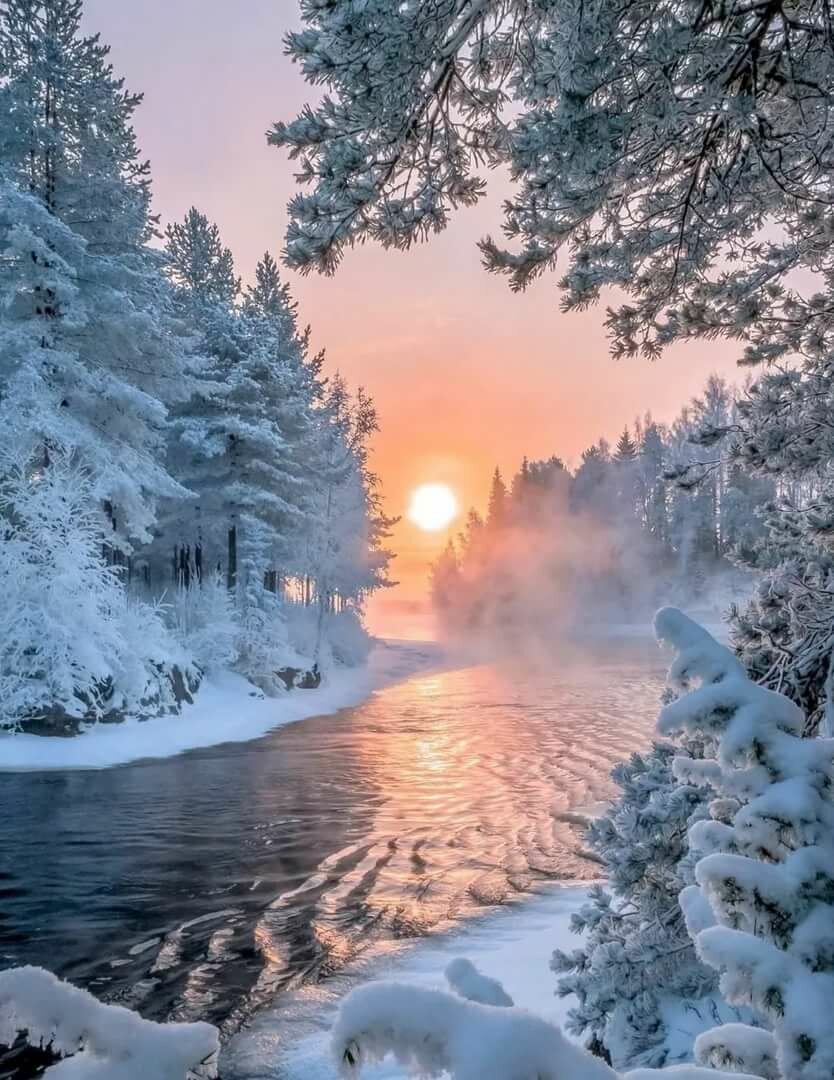 красивые зимние пейзажи картинки фото