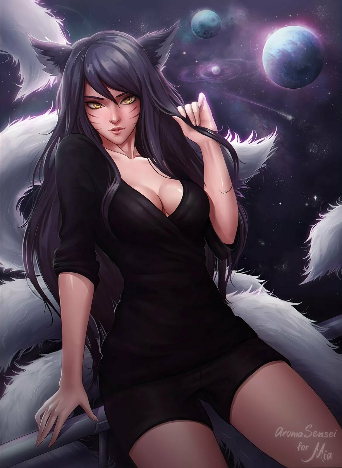league of legends ahri арт фото