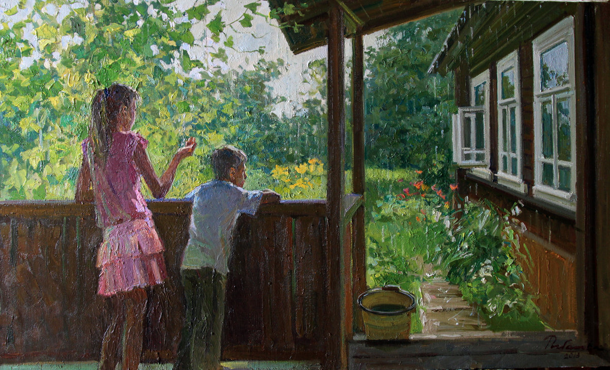 летний дождь картины художников фото
