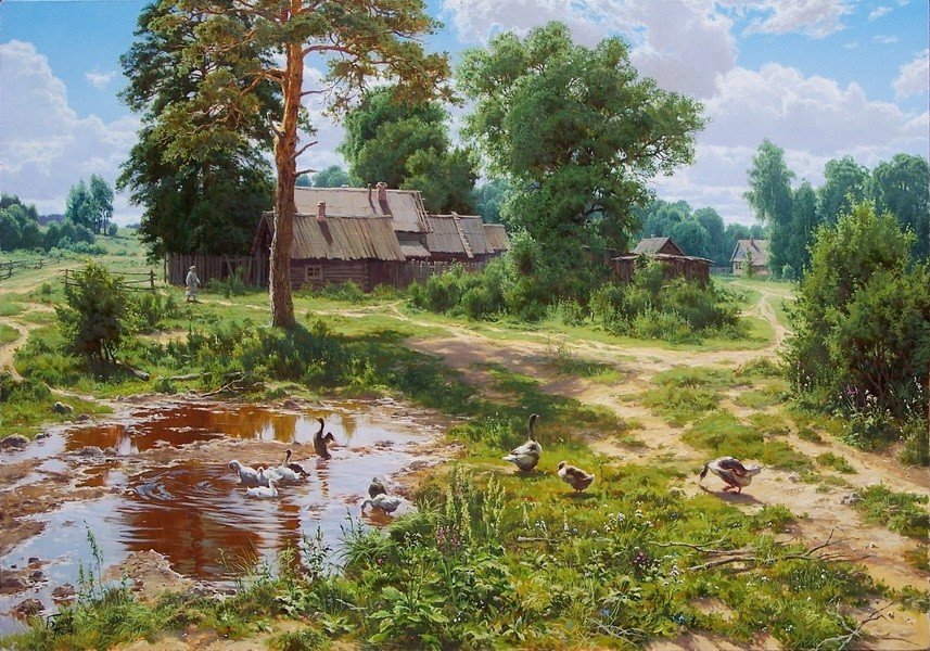 лето в деревне картины художников фото