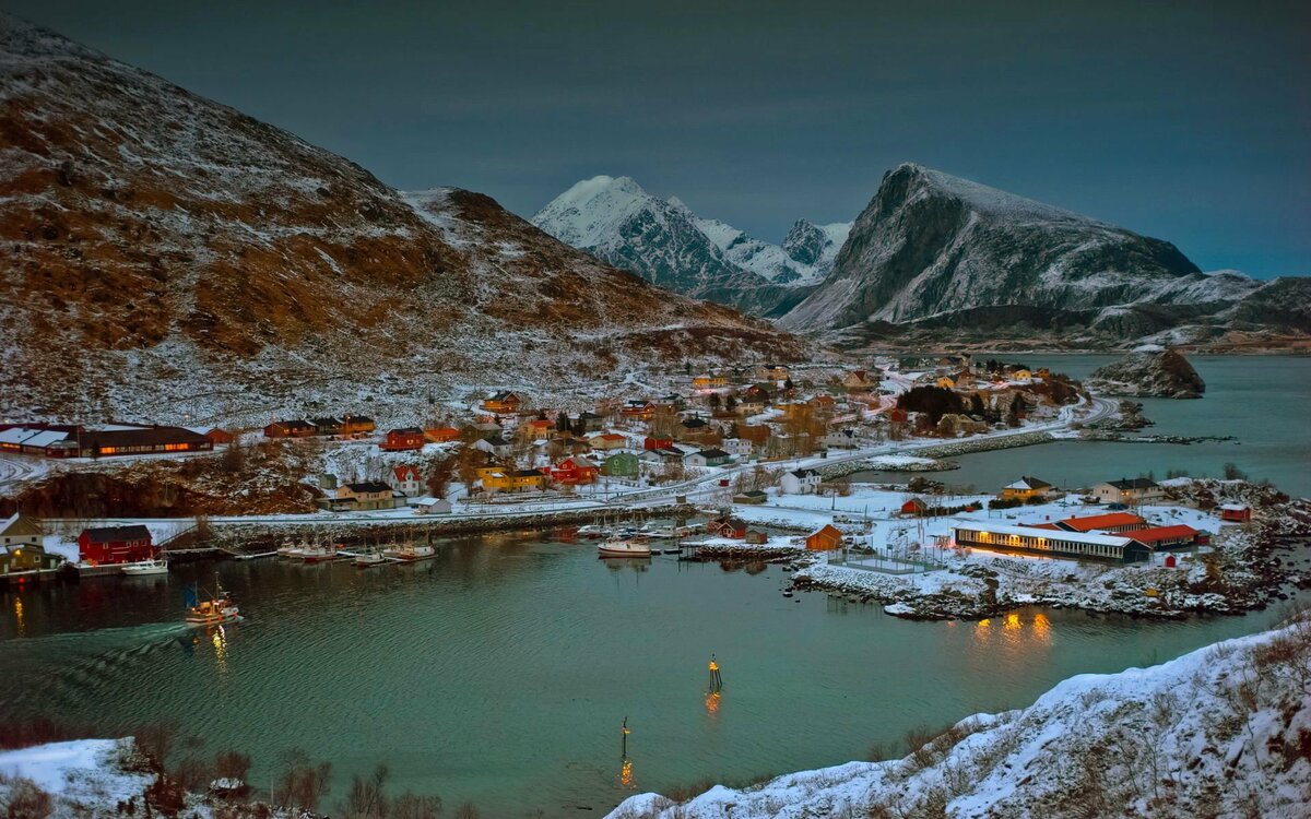лофотенские острова зима фото