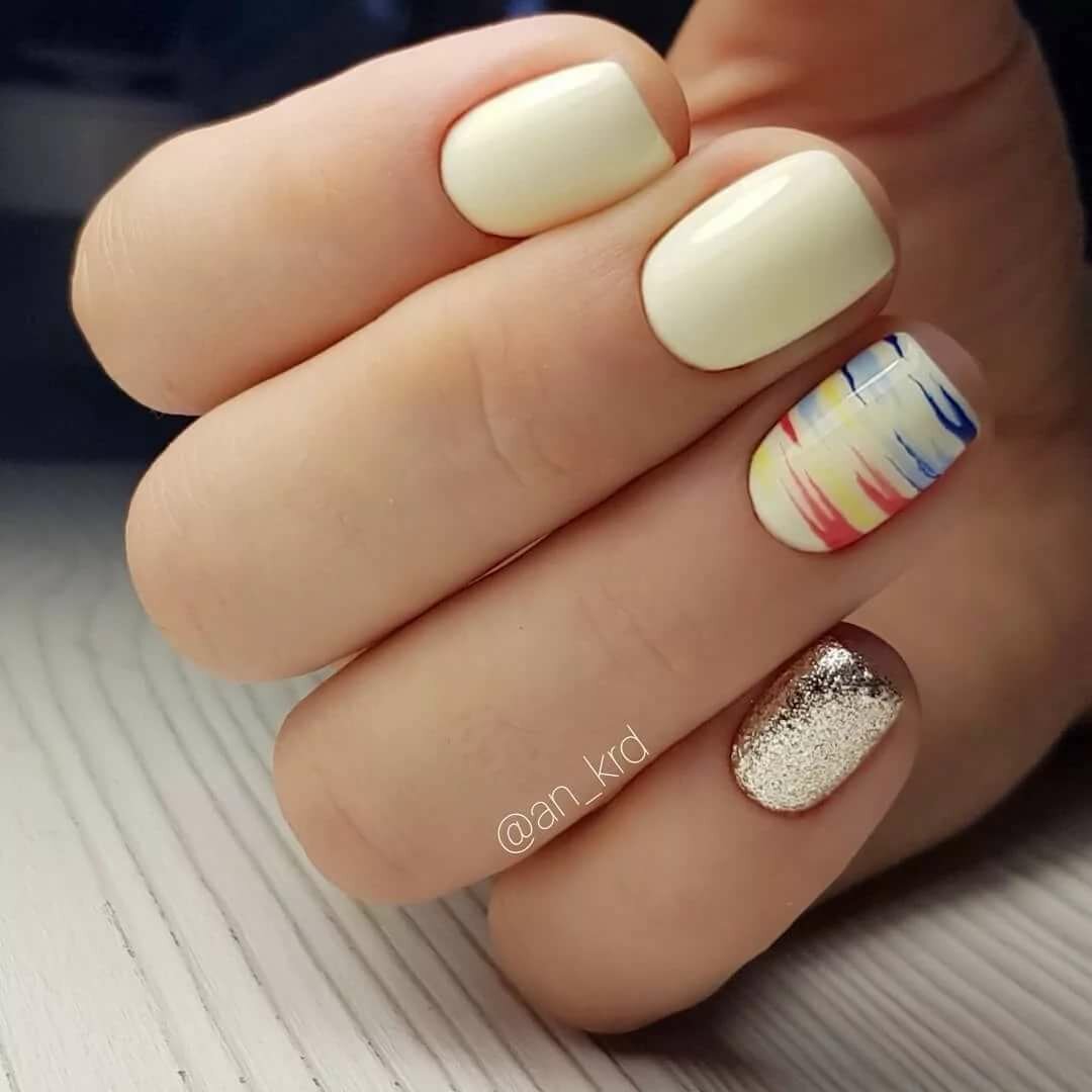 маникюр на короткие квадратные ногти 2019 фото