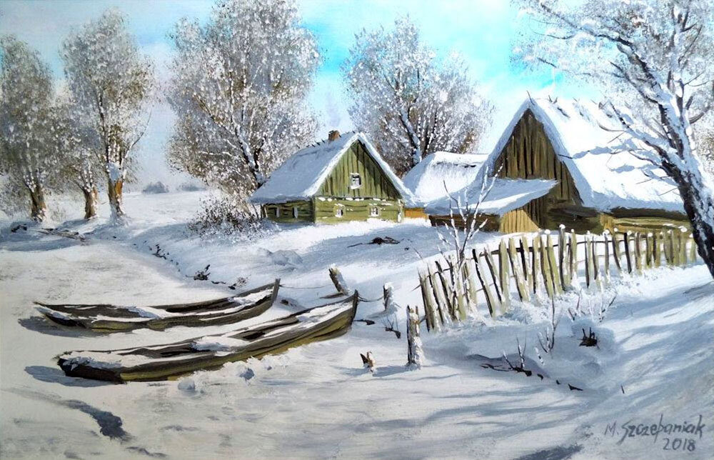 marek szczepanisk живопись зима фото