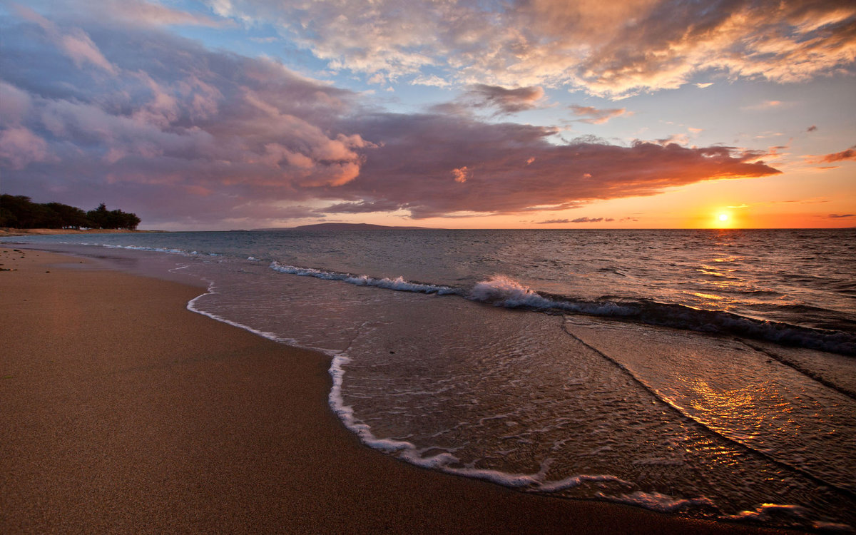 море песок закат фото