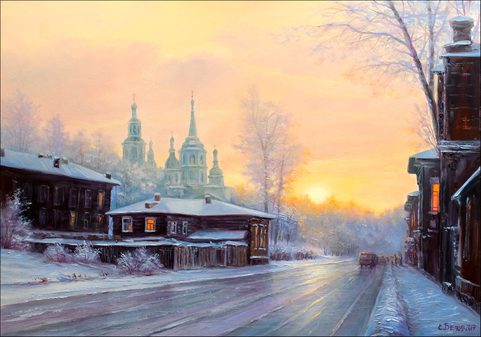 москва зимой картины фото