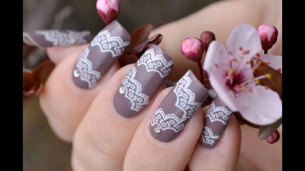 ногти со стемпингом фото