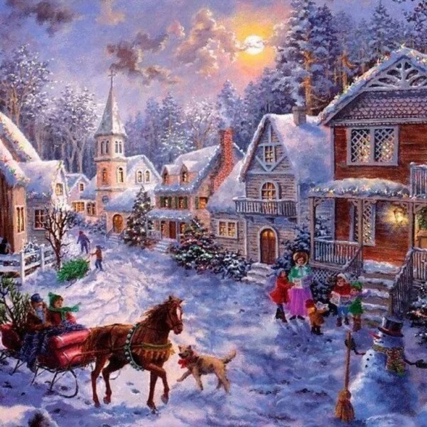 новогодний пейзаж фото