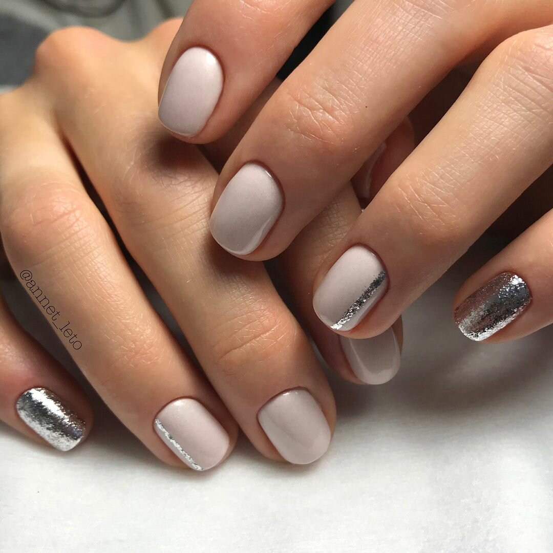 однотонный маникюр на короткие ногти фото