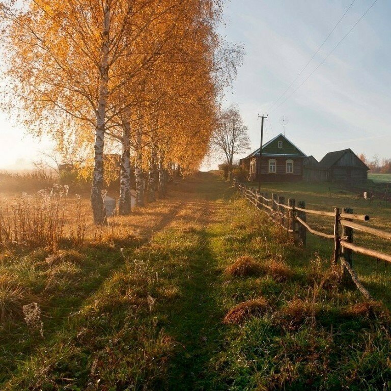 осень в деревне фото