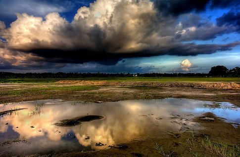 пейзаж вечер после дождя фото