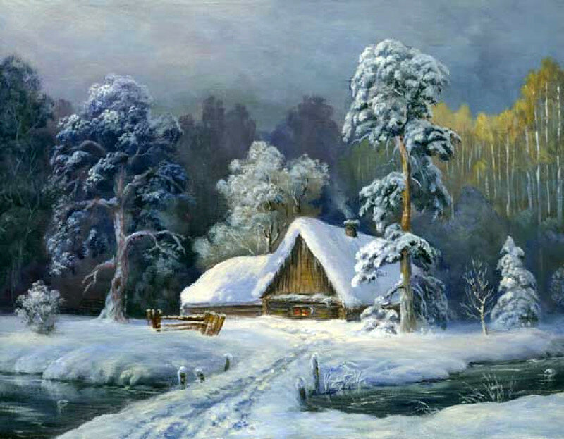 пейзажи русских художников зима фото